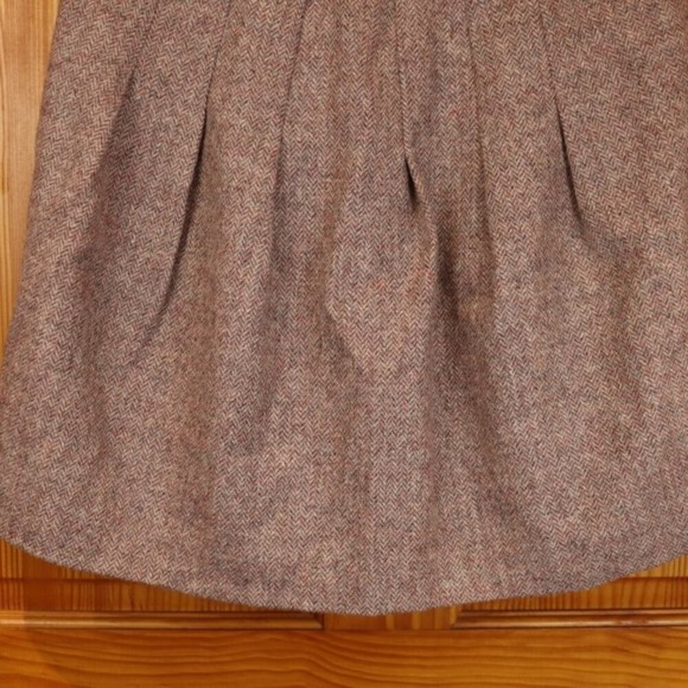 Gap Blush Pink Pleated Mini Skirt Herringbone 2 - Picture 4 of 8